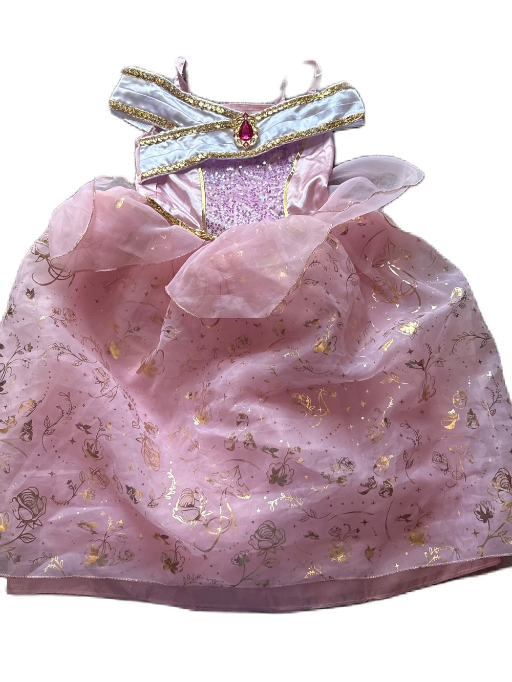 Disney Store Aurora Princess Dress Gown 5/6 Bibbidi Bobbidi boutique World Land